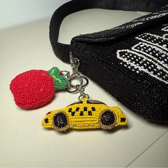 Black Beaded NYC Skyline Handbag (NWOT) - Picture 5 of 6